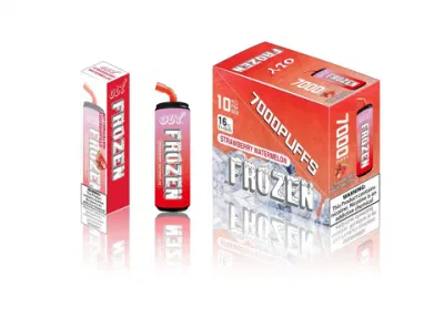 Produto quente EUA Oly Frozen 7000 baforadas 16ml pré-preenchido bateria recarregável e caneta de cigarro atacado descartável Vape