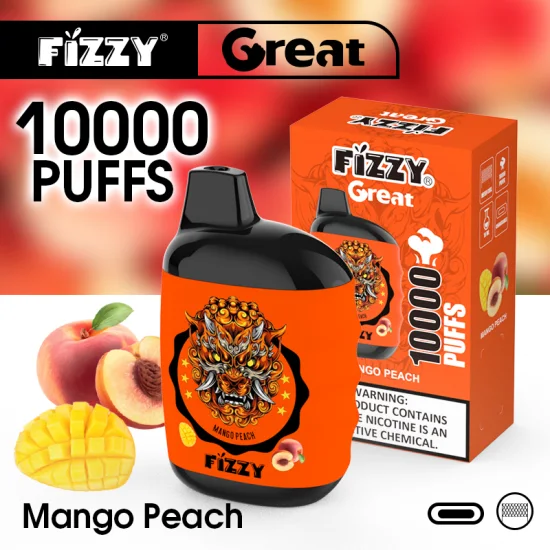 Coreia do Sul mais recente preço de fábrica 10000 Puff 18ml Fizzy Great Vape descartável cigarro eletrônico caneta descartável